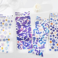 Blue Stars Series Stickers DIY Scrapbooking Decorative Sticker For Diary Album Stick Label Creative Stationery
