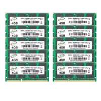 10pcs DDR2 2GB DDR3 4GB 8GB 667 800Mhz 1600MHZ DDR4 SODIMM New Memory for Laptop PC4 RAM PC2-6400 240Pins 1.8V Non-ECC