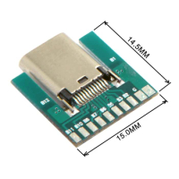 Zihan USB 3.1 Type C Female Socket Connector Plug SMT Type With PC Board DIY 24pin
