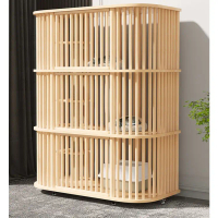 Pettz Cat Cage Rumah Kucing Besar Kayu Saiz Besar Vila Kucing Sangkar Kucing Besar 2 Tingkat Rumah K