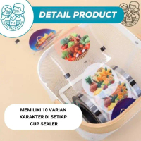 Plastik Roll Lid Cup Sealer Press Isi 1200/Tutup Segel Gelas Minum/Tutup Minuman/Seal Cup Polos/Tutu
