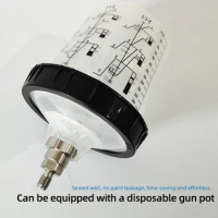 Suitable for Iwata Small Repair LHP-80 Polaroid RH90 Spray Gun Disposable Disposable Pot Stainless Steel Adapter