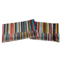 【Paul Smith】經典標誌彩色條紋設計絲質混紡圍巾(彩色)