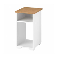 SKRUVBY 邊桌, 白色, 40x32 公分