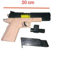 mainan tembakan kokang peluru plastik pistol mainan kokang