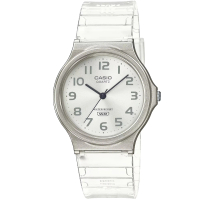 【CASIO 卡西歐】卡西歐薄型石英錶-果凍白(MQ-24S-7B)