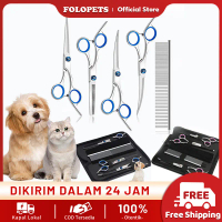 diskonz FOLOPETS Perlengkapan Gunting Grooming Rambut Bulu Kuku Anjing Kucing Pet Scissors Set Perse