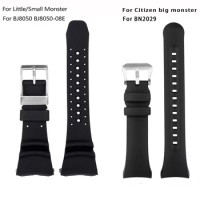Rubber Watchband For Citizen BJ8050 BJ8050-08E BN2029 Little / BIG Monster Waterproof Breathable Watch Band Strap Bracelet Black