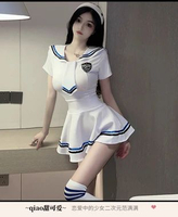 1601 Dress Sailor Putih Wanita Korean Style Mini Dress Slim Fit Fashion Korea Premium Outfit Cosplay