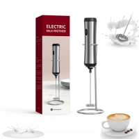 Electric Milk Frother USB Rechargeable Handheld Mini Foamer Egg Beater Drink Whisk for Coffee Cappuccino Hot Chocolate