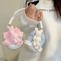 ECHOME Original Airpods Max Cases Cover Bow Tie Rabbit Transparent Earphone Cover Suitable for Airpods Max Earphone Accessories