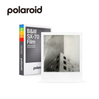 【Polaroid 寶麗來】SX-70黑白色白框相紙(D7F2)