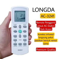 LONGDA AC 3241 Remote Pengganti untuk AC Daikin York Acson