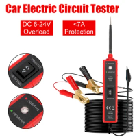 24V 12V Car Battery Tester Test Pen Electrical Diagnostic Tool Power Scanner LED Light Indicator Kit Auto Accessories Cartronics