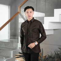 Hardi Batik - LAKSANA DARK BROWN | Kemeja Batik Pria Lengan Panjang S