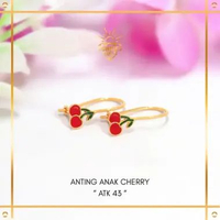 ANTING EMAS ANAK CHERRY DAN STRAWBERRY EMAS ASLI KADAR 6K (300) ANTING MODEL CHERRY DAN STRAWBERRY K