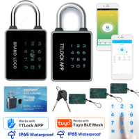 Electronic Smart Door Lock Biometric Fingerprint Padlock TUYA/TTLOCK APP Keyless Quick Unlock Password Lock with IC Cards Keys