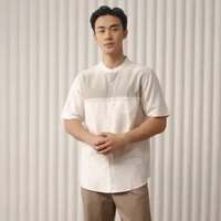 M231 Kemeja Pria Koko Pendek Hijau 1298 Dewasa-M