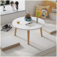 [Được yêu thích] Bàn trà sofa tròn ngồi bệt mini kích thước 40x40x30 CHÂN GỖ cao 30cm phong cách vin