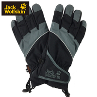 【Jack wolfskin 飛狼】撞色防水透氣觸控保暖手套『黑』