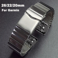 High Quality Steel Strap for Garmin Tactix 7Pro Fenix 7X 6X 7 6 5 Pro 5X 3HR Belt for Garmin Watch Band 26mm 22mm 20mm Bracelet