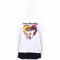 LOVE MOSCHINO 愛心女孩印花白色短袖TEE T恤(女款)