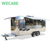 WECARE Multifunctional Stainless Steel Dining Car Street Bar Coffee Truck Towable Kitchen Food Truck Airstream Food Trailer