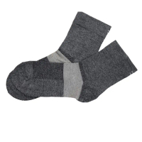 【KUNJI】6雙裝 排靜電有機棉襪-長襪- 天然有機棉-吸濕-抗菌-竹炭(銀纖維排靜電機能襪UAS0002)