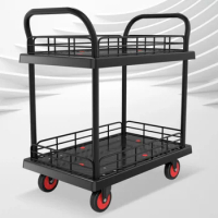 Double-Layer Mute Platform Luggage Trolley Stall