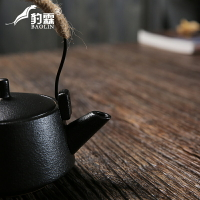 黑砂泡茶壺單壺陶瓷家用煮茶器沏茶水壺喝茶具黑色仿古復古手提式