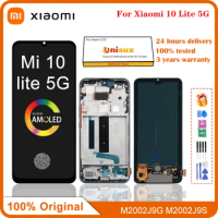 6.57" AMOLED Original LCD For Xiaomi Mi 10 Lite 5G LCD Display Touch Screen Digitizer For MI10 Lite 5G Mi10lite LCD Replacement