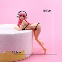 Japan Anime Soniani -SUPER SONICO THE ANIMATION- 10cm SUPERSONICO pvc Cake Decoration Decoration models gifts