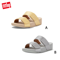 【FitFlop】MINA TEXTURED GLITZ SLIDES 寬帶可調整式雙帶涼鞋-女(共3色)