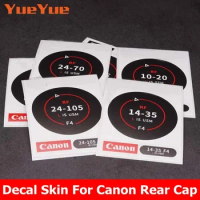 For Canon Rear Lens Cap Sticker Vinyl Wrap Film Decal Skin RF 24-70 70-200 28-70 24-105 50 85 100 135 F1.2 F2.8 F4 15-35 100-500