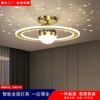 輕奢臥室燈溫馨浪漫創意星空頂主臥燈110v吸頂燈現代簡約智能燈具「店長推薦」