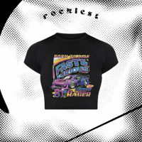 CROP TOP NASCAR | CROP TEE | Y2K | TANK TOP VINTAGE OVERSIZE HITAM | PRESS BODY | KAOS BAJU NASCAR F