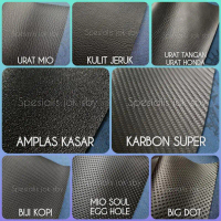 Kulit jok motor polos hitam AMPLAS, BIJI KOPI , MIO SOUL , KARBON , BIG DOT , KULIT JERUK