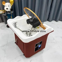 Comfort Lounge Shampo Chair Small Water Circulation Comfort Head Spa Hair Wash Bed Adult Shampouineuse Salon Furniture MQ50XF