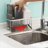 Divider Adjustable Simple Installation Storage Kitchen Sink Soap Sponge Wipe Holder Kitchen Sink Organizer Home Supply
