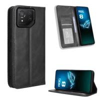 For Asus ROG Phone 8 Luxury Flip PU Leather Magnetic Adsorption Case For Asus ROG Phone 8 Pro ROG8 Phone Bag