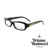 【Vivienne Westwood】優雅土星水鑽款光學鏡框(黑/金 VW157_03)