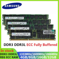 Samsung Server Memory RAM DDR3 DDR3L REG ECC RAM Registered Memory 32GB 16GB 8GB 4GB 1866 1600 1333MHz PC3-12800R Server Memoria
