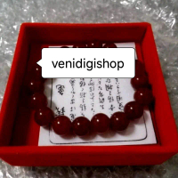 Gelang Giok Natural Asli Merah Maron