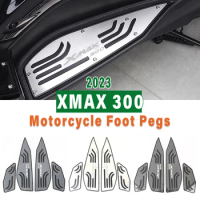 XMAX300 Accessories Motorcycle Pedal Footrest Footpads XMAX X-MAX 300 2023 For Yamaha Plate Skidproof Foot Pegs Stainless Steel