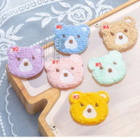 10pcs 3x3.5cm wide cute bear wool diy handmade craft material fabric embroidery lingerie lace appliques patches T31P34P221203T