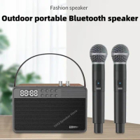 Portable Karaoke Square Outdoor Music Bluetooth Speakers Family Gathering Wireless Microphone and Integrated Sound System