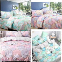sprei aesthetic sprei marbles Katun King Size Bisa Dicuci