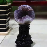904+++++Uruguay Natural Amethyst Crystal Cave ornaments smile smile agate original stone crystal ball