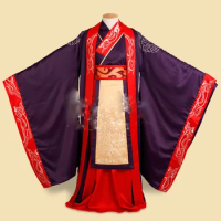 Traditional Han Dynasty High Quality Groom Embroidery Hanfu Republican Period Wedding Costume Stage Performance or TV Play