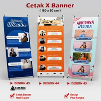 Cetak X Banner Sidang Banner Wisuda Tema Netflix, X Banner Wisuda Tema Threads, X Banner Wisuda Tema